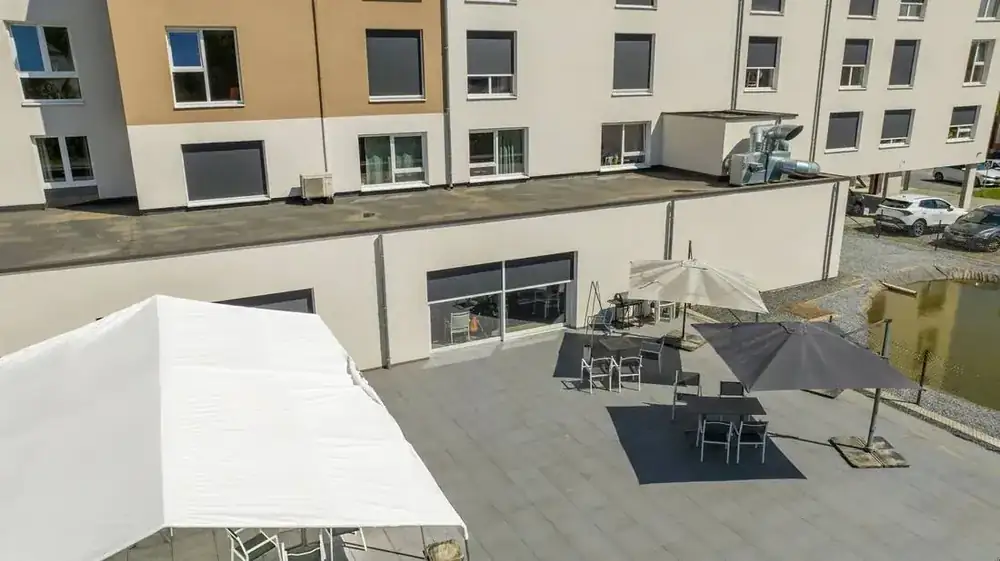 Appartements à Aubange — vue aérienne du quartier